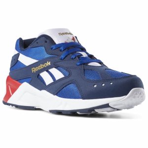 Reebok Aztrek Turnschuhe Damen - Navy/Königsblau/Weiß/Rot - DE 940-ZQM